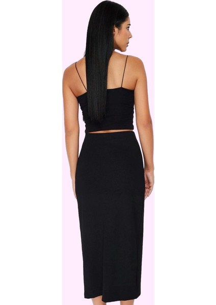 Kadın Midi Anvelop Etek Örme Kumaş Kalem Kalıp Yazlık Günlük Şık Yaz Aylarının Vazgeçilmezi modelleri