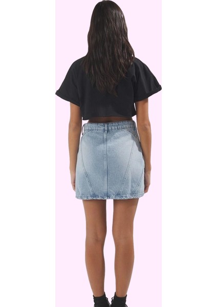 Kadın Denim Mini Etek Yüksek Bel Basic Kalıp Pamuklu Günlük Kombinler Yaz Aylarının Vazgeçilmezi modelleri