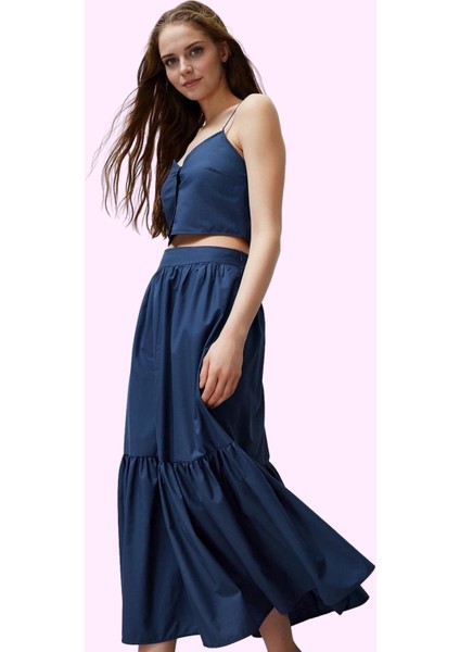 Kadın Kloş Maxi Etek Düz Desenli Rahat Günlük Yazlık Hafta Sonu Yaz Aylarının Vazgeçilmezi fiyatları