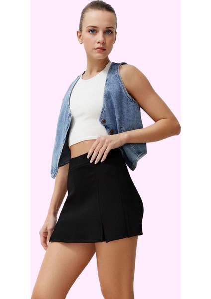 Kadın Mini Şort Etek Yırtmaçlı Örme Kemersiz Günlük Özel Günler Yaz Aylarının Vazgeçilmezi fiyatları