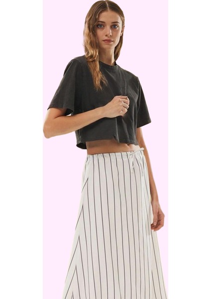 Kadın Çizgili Balon Maxi Etek Günlük Yaz Tarzu Kaliteli Malzeme Stilin Buluştuğu Yer fiyatları