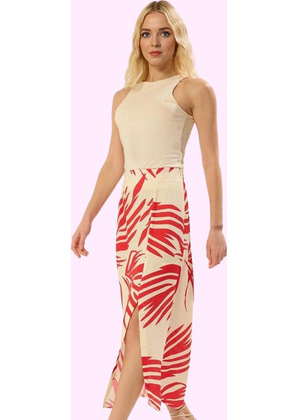 Kadın Midi Boy A Line Etnik Desenli Dokuma Etek Yaz Aylarının Vazgeçilmezi Günlük Kullanım fiyatları