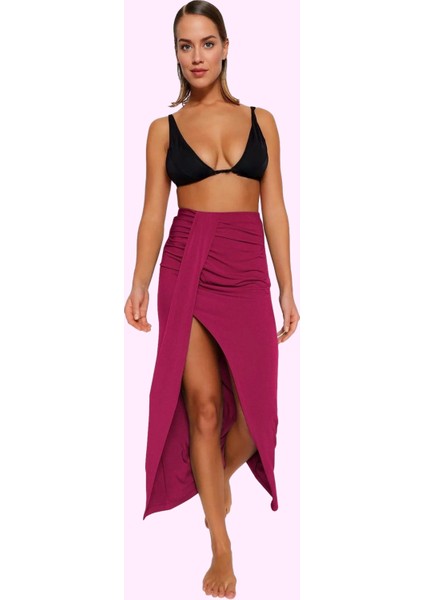 Kadın Maxi Örme Plaj Eteği Sarong Stil Yaz Aylarının Vazgeçilmezi Günlük Kullanım Hafta Sonu