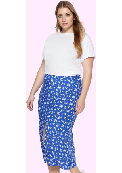 Kadın Midi Boy A Line Animal Desenli Etek Büyük Beden Viskoz Günlük Şıklık Kaliteli Malzeme fiyatları