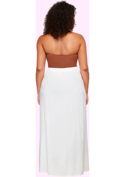 Kadın Maxi Etek Püsküllü Yırtmaçlı Şallı Dokuma Plaj Giyim Günlük Kullanım Kaliteli Malzeme fiyatları