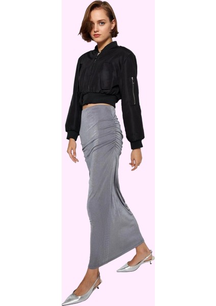 Kadın Maxi Örme Etek Yüksek Bel Kalem Kalıp Günlük Modern Tasarım Yaz Aylarının Vazgeçilmezi fiyatları