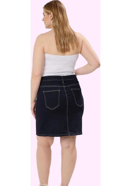 Kadın Denim Mini Etek A Line Kalıp Yüksek Bel Günlük Kombinler Hafta Sonu Kaliteli Malzeme modelleri