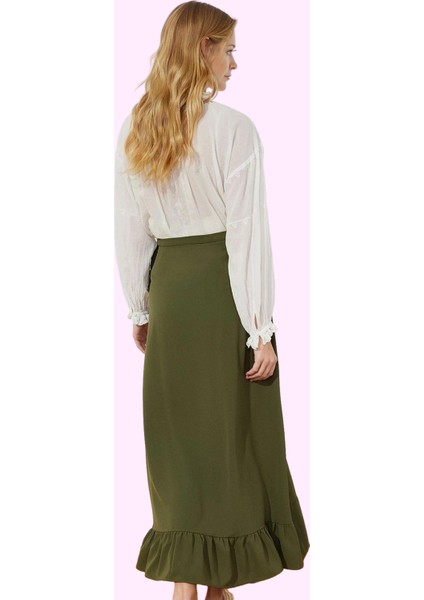 Kadın Maxi Anvelop Etek Volanlı Sarong Kalıp Desenli Yazlık Günlük Kullanım Modern Tasarım modelleri