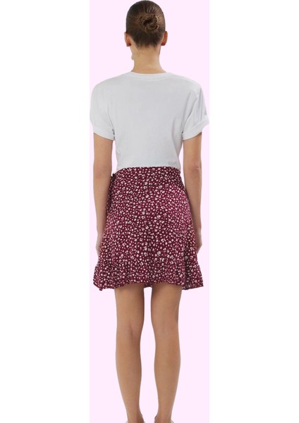 Kadın Çiçekli Desenli Mini Etek Sarong Siluet Yazlık Günlük Hafta Sonu Yaz Aylarının Vazgeçilmezi modelleri