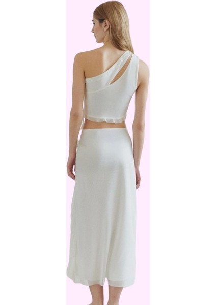 Kadın Midi Boy Fırfırlı Detaylı Örme Tül Etek Yüksek Bel Kalem Kalıp Yazlık Şık Günlük Kullanım fiyatları