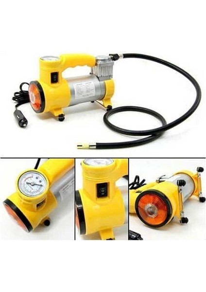 Metal Gövdeli ve Işıklı Mini Araç Hava Kompresörü GO50601633810 fırsatları