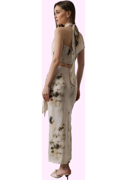 Kadın Midi Boy Batik Desenli Anvelop Etek Yüksek Bel Pamuk Günlük Yaz Aylarının Vazgeçilmezi modelleri