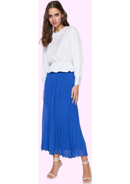 Kadın Maxi Kloş Pileli Etek Polyester Günlük Şıklık Özel Günler Yaz Aylarının Vazgeçilmezi fiyatları