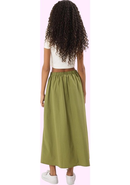 Kız Çocuk Maxi Boy Pile Detaylı Kloş Etek Yaz Aylarının Vazgeçilmezi Günlük Kullanım Hafta Sonu modelleri