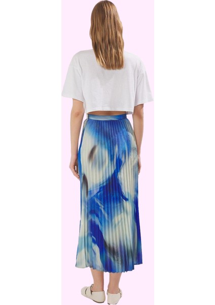 Kadın Batik Desenli Pliseli Midi Etek Yazlık Günlük Kombinler Hafta Sonu Dayanıklı Malzeme modelleri