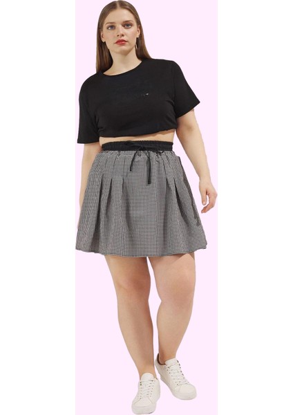 Kadın Büyük Beden A Line Dokuma Mini Şort Etek Günlük ve Rahat Kullanım Için Modern Tasarım fiyatları