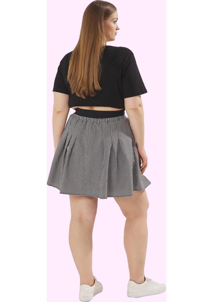 Kadın Büyük Beden A Line Dokuma Mini Şort Etek Günlük ve Rahat Kullanım Için Modern Tasarım modelleri