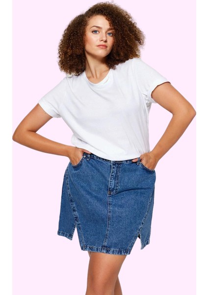 Kadın Mini Denim Etek Renk Yüksek Bel A Line Pamuk Yaz Kombinleri Günlük Kullanım Hafta Sonu fiyatları