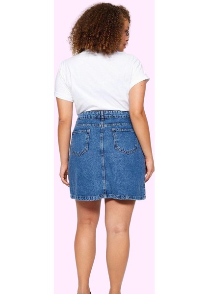 Kadın Mini Denim Etek Renk Yüksek Bel A Line Pamuk Yaz Kombinleri Günlük Kullanım Hafta Sonu modelleri