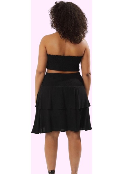 Kadın Mini Etek Crinkle Dokuma Büyük Beden Viskoz Günlük Hafta Sonu Yaz Aylarının Vazgeçilmezi modelleri