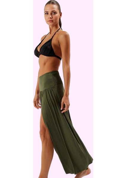 Kadın Maxi Örme Etek Yırtmaçlı Plaj Viskoz Yazlık Günlük Kullanım Yaz Aylarının Vazgeçilmezi fiyatları