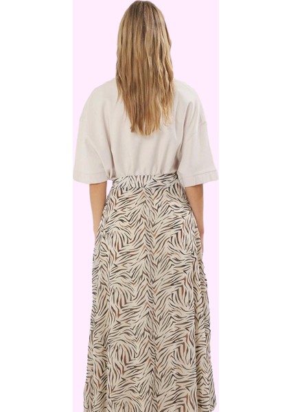 Kadın Rahat Kloş Maxi Etek Polyester Animal Desenli Tüm Sezonlar Yaz Aylarının Vazgeçilmezi modelleri