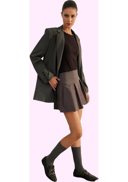 Kadın Mini Dokuma Etek A Line Kalıp Günlük Casual Modern Tasarım Yaz Aylarının Vazgeçilmezi fiyatları