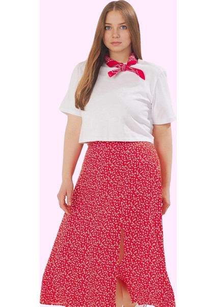 Kadın Şık Animal Desenli Dokuma Midi Etek Yüksek Bel Viskoz Günlük Kullanım Modern Tasarım fiyatları