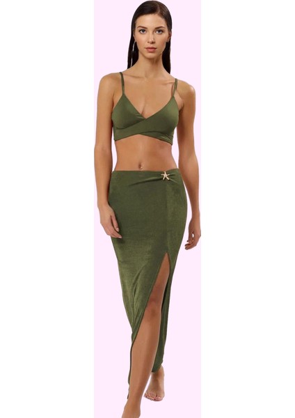 Kadın Maxi Örme Etek Plaj Giyim Yazlık Aksesuarlı Günlük Kullanım Yaz Aylarının Vazgeçilmezi