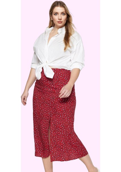 Kadın Büyük Beden Viskoz Dokuma Etek A Line Şıklığı Casual Tarzı Midi Boy Günlük Kombinler fiyatları