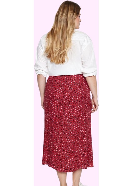 Kadın Büyük Beden Viskoz Dokuma Etek A Line Şıklığı Casual Tarzı Midi Boy Günlük Kombinler modelleri