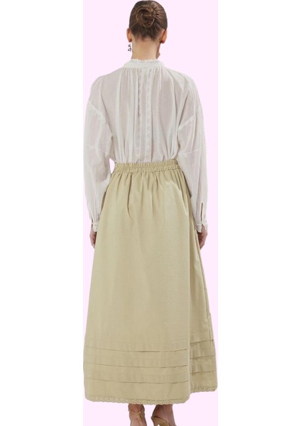 Kadın Pamuk Polyester Maxi Kloş Etek Dantel Detaylı Tüm Sezon Günlük Kullanım Modern Tasarım modelleri