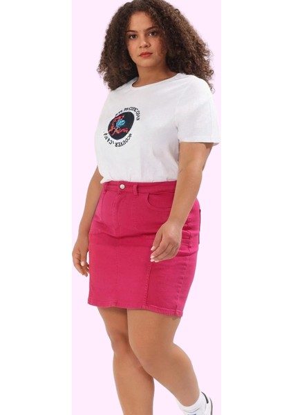 Kadın Denim Mini Etek Rahat A Line Kesim Günlük Kombin Hafta Sonu Yaz Aylarının Vazgeçilmezi fiyatları