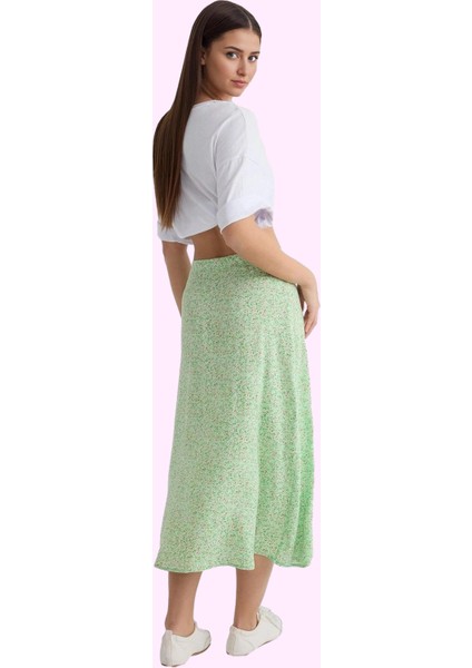 Kadın Viskoz Midi Boy A Line Etek Casual Günlük Yaz Kullanımı Için Yüksek Bel Modern Tasarım modelleri