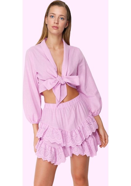 Kadın Dokuma Mini Etek Pamuk A Line Plaj Kombinleri Için Ideal Günlük Kullanım Özel Günler