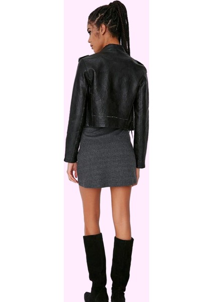 Kadın Mini Etek Yırtmaç Detaylı Beli Lastikli Örme Kumaş Günlük Kullanım Dayanıklı Malzeme modelleri