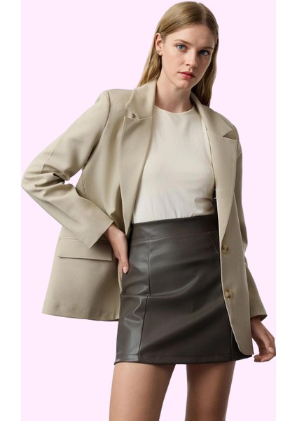 Kadın Mini Etek Yüksek Bel Kalem Kesim Günlük Casual Tarz Hafta Sonu Yaz Aylarının Vazgeçilmezi