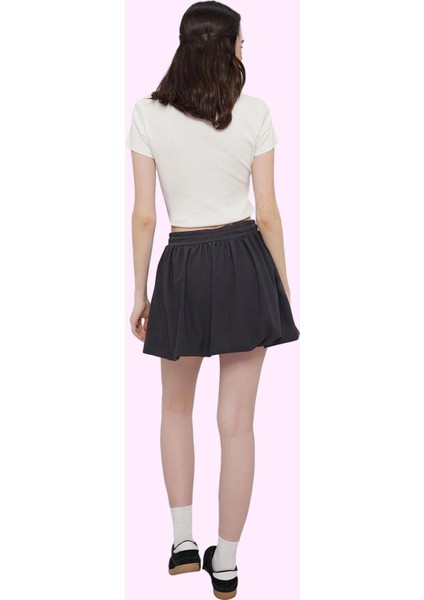 Kadın Paper Touch Örme Mini Etek Normal Bel Lastikli Renk Rahat Yaz Aylarının Vazgeçilmezi modelleri