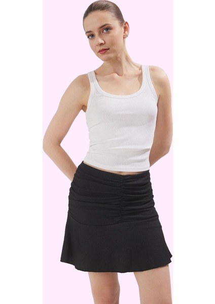 Kadın Yüksek Bel Kalem Mini Etek Örme Kumaş Zebra Desenli Yazlık Yaz Aylarının Vazgeçilmezi fiyatları