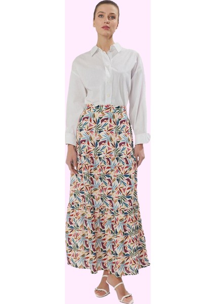 Kadın A Line Shally Dokuma Etek Çok Etnik Desen Günlük Kombinler Yaz Aylarının Vazgeçilmezi fiyatları
