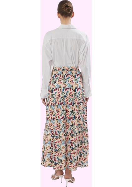 Kadın A Line Shally Dokuma Etek Çok Etnik Desen Günlük Kombinler Yaz Aylarının Vazgeçilmezi modelleri