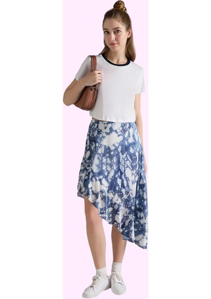 Kadın Yazlık Midi Boy Desenli Etek Astarlı Dokuma Saten Kumaş Günlük Kullanım Modern Tasarım fiyatları