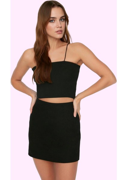 Kadın Mini Etek Yüksek Bel A Line Dokuma Gabardin Günlük Stil Hafta Sonu Dayanıklı Malzeme fiyatları