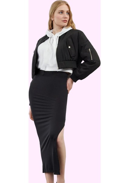 Kadın Yüksek Belli Poliamid Maxi Etek Kış Günlük Şıklığı Hafta Sonu Yaz Aylarının Vazgeçilmezi fiyatları