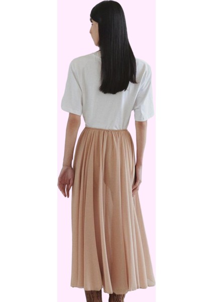 Kadın Şifon Etek A Line Siluet Yüksek Bel Dokuma Yazlık Günlük Kullanım Yaz Aylarının Vazgeçilmezi fiyatları