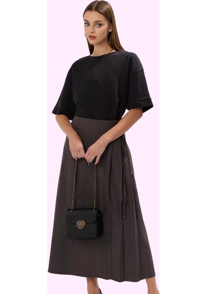 Kadın A Line Maxi Etek 100% Polyester Dokuma Kumaş Ramadan Koleksiyonu Ofis Şıklığı Günlük Kullanım fiyatları