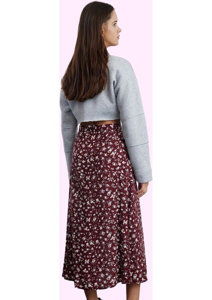 Kadın Viskoz Midi Boy A Line Etek Casual Günlük Yaz Kullanımı Için Yüksek Bel Modern Tasarım modelleri