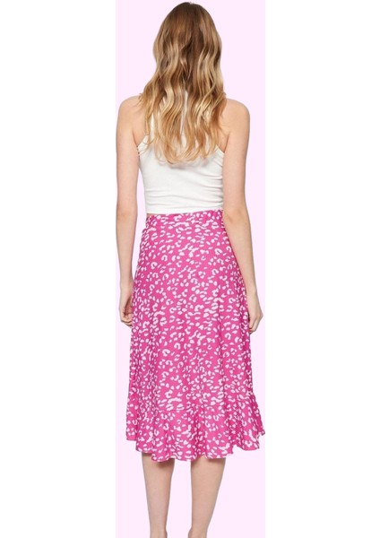 Kadın Yüksek Bel A Line Midi Etek Çiçekli Desenli Örme Kumaş Rahat Yaz Aylarının Vazgeçilmezi modelleri