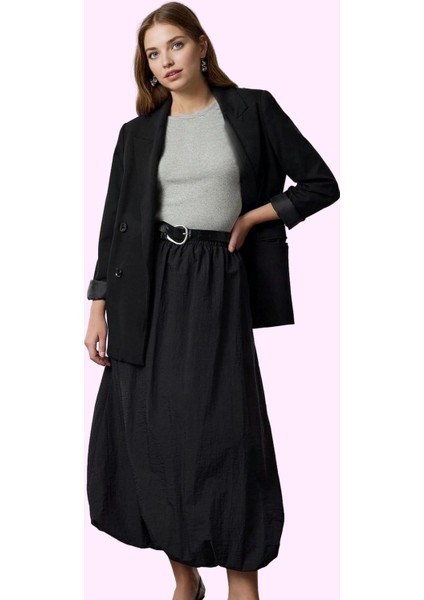 Kadın Şık ve Rahat Balon Etek Maxi Boy Polyester Kumaş Günlük Stil Yaz Aylarının Vazgeçilmezi