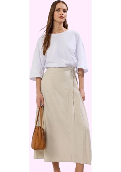 Kadın A Line Maxi Etek 100% Polyester Dokuma Kumaş Ramadan Koleksiyonu Ofis Şıklığı Günlük Kullanım fiyatları